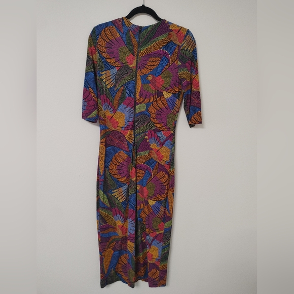 Farm RioDotted Macaws Fitted Jersey Midi Dress - Picture 4 of 7